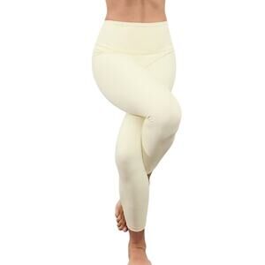 Athleta Ultra High Rise 7/8 Elation Leggings Light Yellow Glow Women's Sz XS NWT